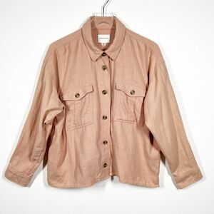 American Eagle Outfitters Women's Size Medium Pink Mauve Shacket Shirt Jacket